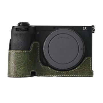 Sony ILCE-6700/A6700 Green Litchi Texture PU Leather Camera Half Case - 1
