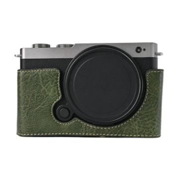 Panasonic LUMIX S9 Green Litchi Texture PU Leather Camera Half Case - 1