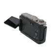 Panasonic LUMIX S9 Litchi Texture PU Leather Camera Half Case Black - 4