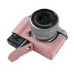 FUJIFILM X-M5 Pink Litchi Texture PU Leather Camera Half Case Base - 5