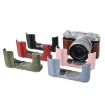 FUJIFILM X-M5 Pink Litchi Texture PU Leather Camera Half Case Base - 6