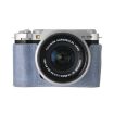 FUJIFILM X-M5 Blue Litchi Texture PU Leather Camera Half Case Base - 1