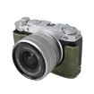 FUJIFILM X-M5 Green Litchi Texture PU Leather Camera Half Case Base - 2