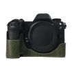 Nikon Z6III Green Litchi Texture PU Leather Camera Half Case Base - 1