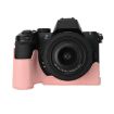 Nikon Z50II Pink Litchi Texture PU Leather Camera Half Case Base - 1