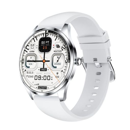 H77 1.43" AMOLED Smart Watch IP67 Waterproof with BT Call - White - 1