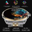 H78 1.43" AMOLED Smart Watch IP67 Waterproof BT Call Silver Milanese - 3