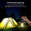 KXK-818 Black Outdoor Emergency Lamp - Portable Camping Tent Lantern - 9