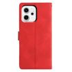 OPPO Reno14 Pro 5G Red Leather Case - Global Triangles Embossed Cover - 3