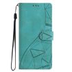 Xiaomi Poco F7 Pro/Ultra Green Triangles Embossed Leather Case - 2