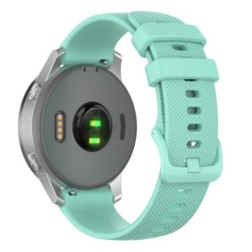 18mm Teal Silicone Watch Band for Garmin Venu 2S/Move 3S/Active S - 1