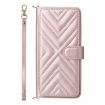 Huawei nova 14 5G Leather Phone Case with 6 Card Slots & Wrist Strap Pink - 2