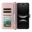 Huawei nova 14 5G Leather Phone Case with 6 Card Slots & Wrist Strap Pink - 4