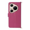Huawei Pura 80 Ultra 5G Leather Phone Case with 6-Card Slots, Rose Red - 3