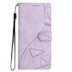 Redmi A5 4G Purple Leather Phone Case - Triangles Embossed 173.3mm - 2