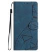 Redmi A5 4G Blue Leather Phone Case - Triangles Embossed, 173.3mm - 2