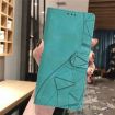 Redmi A5 4G Green Leather Phone Case - Triangles Embossed, 173.3mm - 7