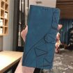 Redmi K80/K80 Pro Blue Triangles Embossed Leather Phone Case - 7