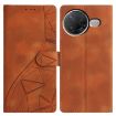 Redmi K80/K80 Pro Brown Triangles Embossed Leather Phone Case - 1