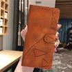 Redmi K80/K80 Pro Brown Triangles Embossed Leather Phone Case - 7