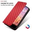 Huawei nova 14 5G Red Flip Leather Phone Case with Cubic Grid Texture - 6