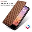 Huawei nova 14 Pro 5G Flip Leather Phone Case, Cubic Grid Texture, Brown - 6