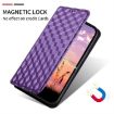 Huawei Pura 80 Ultra 5G Flip Leather Phone Case - Purple Cubic Grid Texture - 6