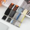 Apple Watch Band 46/49/45/44mm xDfind Metal Buckle Nylon Braided Red Grey - 5