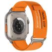 Apple Watch Band 42/41/40/38mm xDfind Metal Buckle Nylon Loop Orange - 1