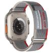 Apple Watch Band 42/41/40/38mm xDfind Metal Buckle Nylon Loop Red Grey - 1