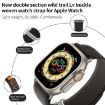 Apple Watch Band 42/41/40/38mm xDfind Metal Buckle Nylon Loop Blue Grey - 3