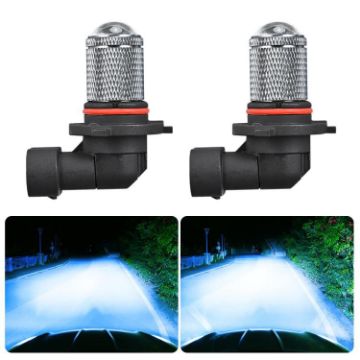 9005 Pair 8.5W Car Fog Light Bulb 12-60V Ice Blue Lens - 1