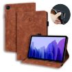 Samsung Galaxy Tab A7 10.4 Case: Calf Texture Leather, Card Slots, Brown - 1