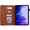 Samsung Galaxy Tab A7 10.4 Case: Calf Texture Leather, Card Slots, Brown - 7