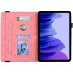 Samsung Galaxy Tab A7 10.4 Case: Pink Leather Flip, Card Slots, Holder - 7