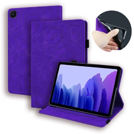 Samsung Galaxy Tab A7 10.4 (2020) Purple Leather Case with Card Slots - 1
