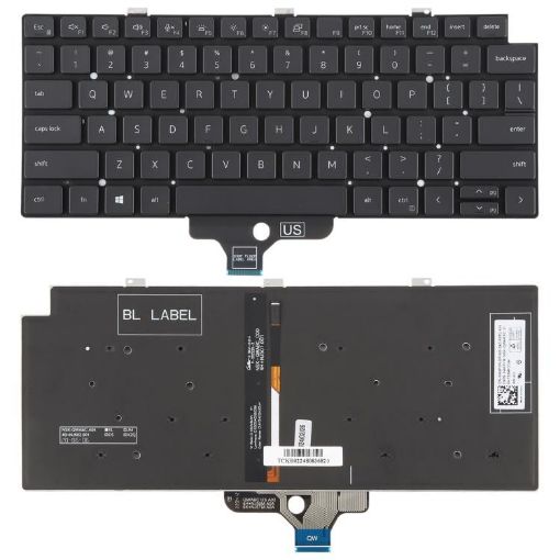 Dell Latitude 5320 7320 Backlit Laptop Keyboard - US Version, Black - 1