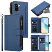 OnePlus Ace 5 Racing Leather Case - 9 Card Slots, Magnetic Closure, Dark Blue - 1
