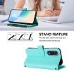 OnePlus Ace 5 Ultra Mint Green Leather Case with 9 Card Slots & Strap - 4