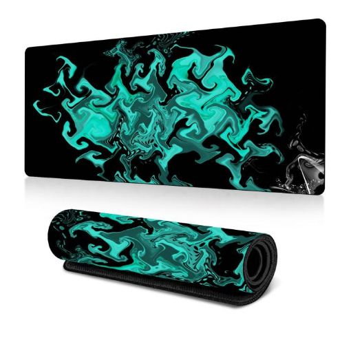 Large Abstract Mouse Pad Gamer Desk Mat 300x800x2mm Fluid 34 - 1
