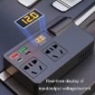 12V/24V to 220V Car Inverter Socket Fast Charger with Digital Display - 3