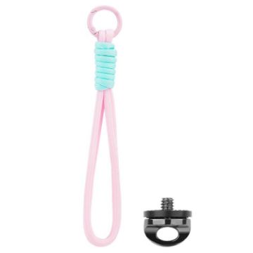 BRDRC Sports Camera Lanyard 1/4" Screw Wrist Strap Light Pink/Blue - 1