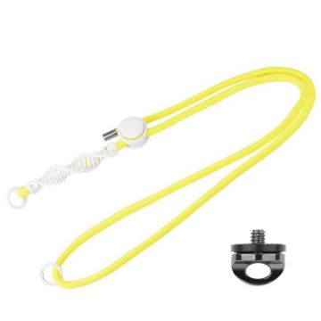 BRDRC Sport Camera Lanyard 1/4" Screw Anti-Lost Crossbody (Yellow/White) - 1