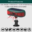 Outdoor Solar Alarm Infrared Sensor Animal Repeller N911Y (Red) - 5