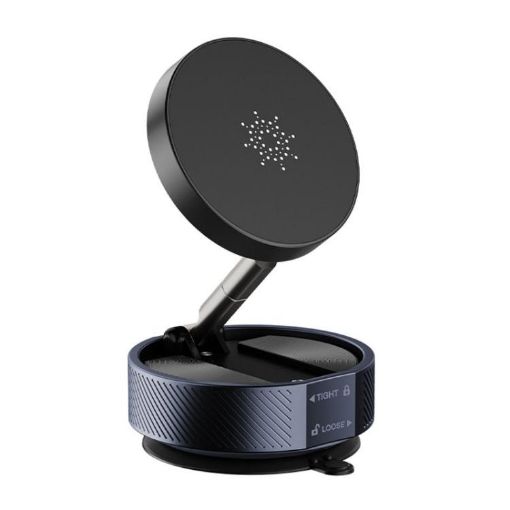 Magnetic Car Phone Holder - T20 Folding Stand for Center Console (Black) - 1
