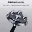 Mini Sun Protection Umbrella Parasol, Magnetic Phone Holder, 9.4" Black - 4