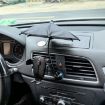Mini Sun Protection Umbrella Parasol, Magnetic Phone Holder, 9.4" Black - 6