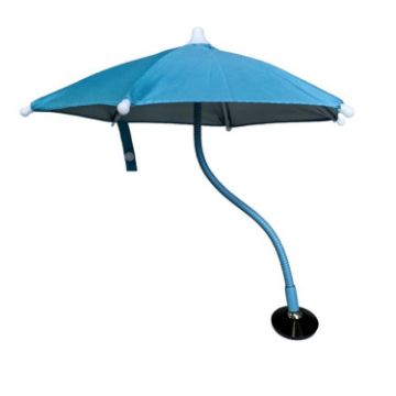 Mini Sun Protection Umbrella Parasol, Magnetic Phone Holder, 9.4" Blue - 1