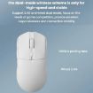 Ajazz AJ139 Pro Wireless/Wired Gaming Mouse, Lightweight PAW3395, White - 5