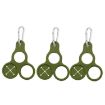 3pcs Green Silicone Water Bottle Buckle & Towel Holder for Outdoors - 1